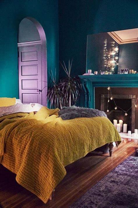 teal purple bedroom ideas|bedroom with teal accent wall.